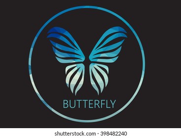 abstract geometric butterfly design