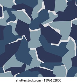 Fondo geométrico Abstractas del modelo inconsútil del camuflaje con los tonos marinos azules
