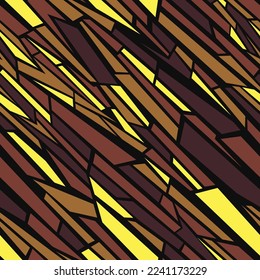 Abstract geometric camouflage texture seamless pattern. Modern digital endless polygonal striped ornament for fabric and fashion print. Vector background.