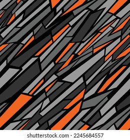 Abstrakte geometrische Tarnung Textur nahtlose Muster. Modernes, digitales, endloses, polygonales Zierwerk für Stoff- und Modedruck. Vektorhintergrund.