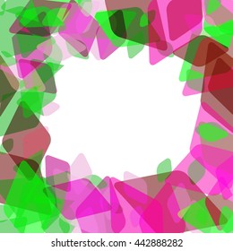 Abstract geometric card banner template with rhombus and brilliant decorative contemporary elements. lilac pink brown maroon green geometric print, ethnic hipster trendy backdrop. Vector