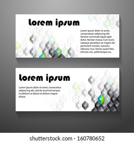 Abstract geometric card design template. Vector illustration 