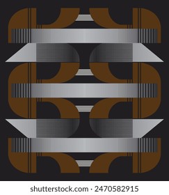 Abstract Geometric Carpet Rug. no Border.