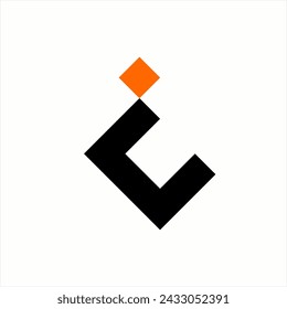 Diseño geométrico abstracto del logotipo de la letra del CD.