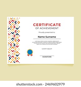 Plantilla de diseño de certificado geométrico Abstractas