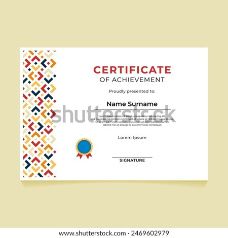 Abstract Geometric Certificate Design Template
