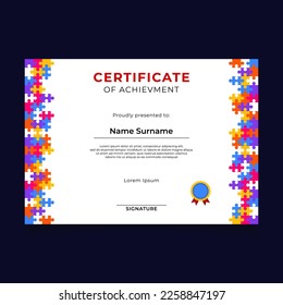 Abstract Geometric Certificate Template Design