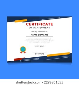 Diseño abstracto de plantillas de certificado geométrico