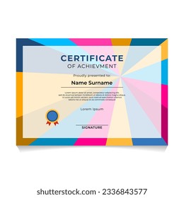Abstract Geometric Certificate Template Design