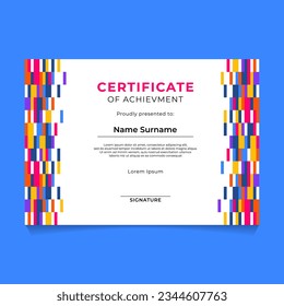 Abstract Geometric Certificate Template Design