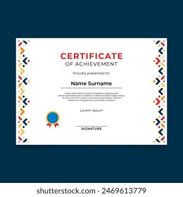 Abstract Geometric Certificate Template Design
