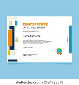 Abstract Geometric Certificate Template Design