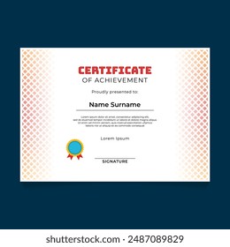 Abstract Geometric Certificate Template Design