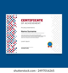 Abstract Geometric Certificate Template Design