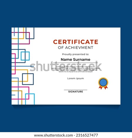 Abstract Geometric Certificate Template Design