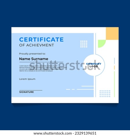 Abstract Geometric Certificate Template Design