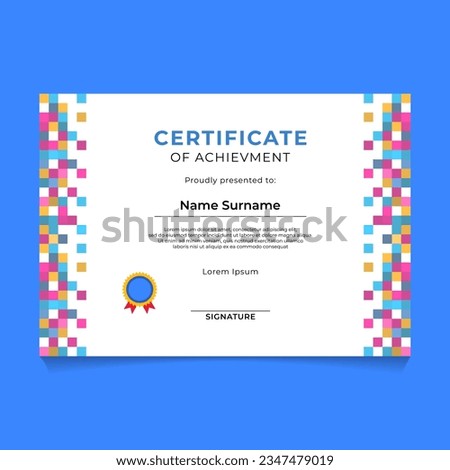 Abstract Geometric Certificate Template Design