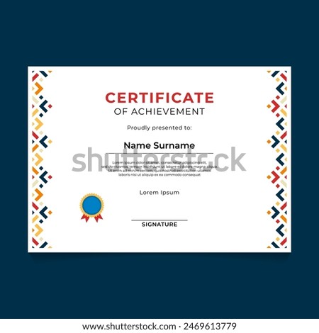 Abstract Geometric Certificate Template Design
