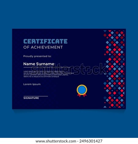 Abstract Geometric Certificate Template Design