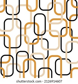 Abstract geometric chain pattern on white. Vector Illustration.