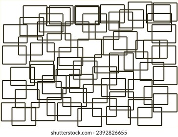 Abstract geometric chain pattern on beige. Vector Illustration.