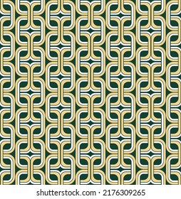 Abstract Geometric Chains Retro Seamless Pattern Minimal Design Trendy Fashion Colors Perfect for Allover Fabric Print or Wrapping Paper