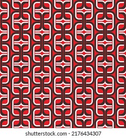 Abstract Geometric Chains Retro Seamless Pattern Minimal Design Trendy Fashion Colors Perfect for Allover Fabric Print or Wrapping Paper
