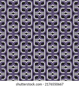 Abstrakte geometrische Ketten Retro Nahtlose Muster Minimal Design Trendy Fashion Colors Perfekt für Allover Stoffdruck oder Wrapping Paper
