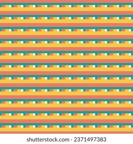 Abstract geometric checkered yellow-green-red background. Vector illustration	
