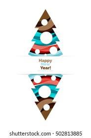 Abstrakter geometrischer Weihnachtsbanner. Vektorgrafik mit Kopienraum
