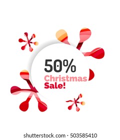 Abstrakter geometrischer Weihnachtsbanner. Vektorgrafik mit Kopienraum