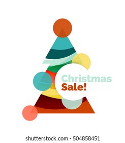 Abstrakter geometrischer Weihnachtsbanner. Vektorgrafik mit Kopienraum