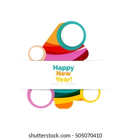 Abstract geometric Christmas banner. Vector illustration with copyspace