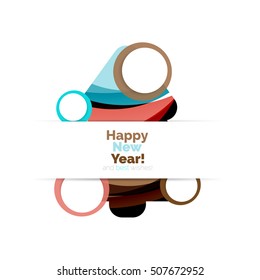 Abstract geometric Christmas banner. Vector illustration with copyspace