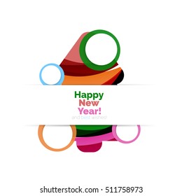 Abstract geometric Christmas banner. Vector illustration with copyspace