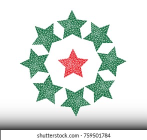 Abstract geometric Christmas Star.