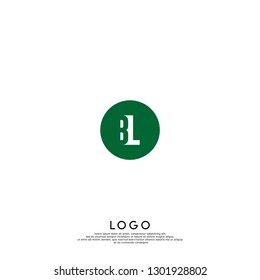 abstract geometric circle BL logo letters design concept in shadow shape