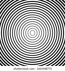Abstract geometric circle black and white background.