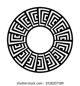 Abstract geometric circle circular design element. Vector art.