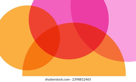 Abstract geometric circle colorful transparent vector background