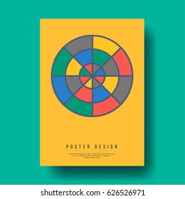 Abstract Geometric Circle Cover Design layout for banners, wallpaper, flyers, invitation, posters, brochure, voucher discount - Vector illustration template
