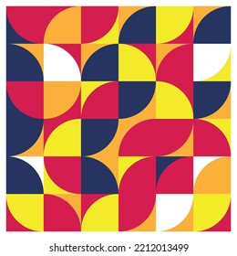 abstract geometric circle cut. punchy vector design