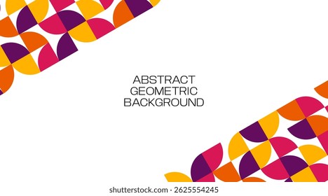 Abstract geometric circle cut shape flat design with space for your text. vector eps