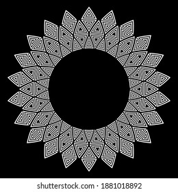 Abstract geometric circle design element. Vector art.