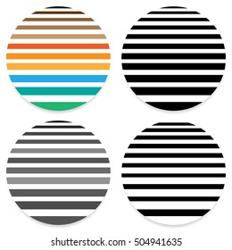 Abstract geometric circle element in 4 color