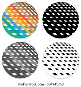 Abstract geometric circle element in 4 color