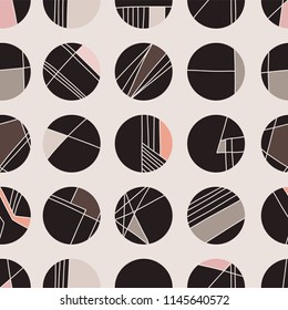 Abstract Geometric Circle Grid Vector Pattern Stock Vector (Royalty ...