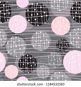 Abstract geometric circle and lines pattern background vector illustration for design