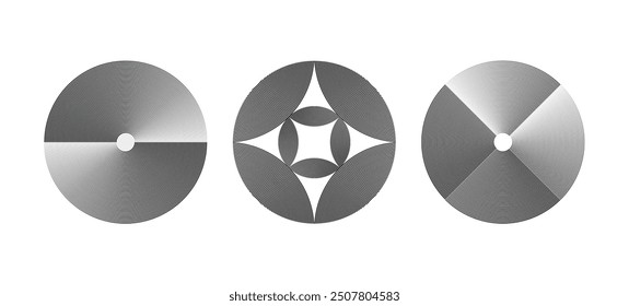 Abstract Geometric Circle Lines and Spiral Vector Illustration: Technology-Inspired Round Logo, Design Element, and Background Pattern Style