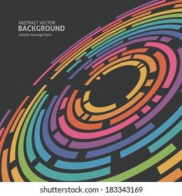 Abstract geometric circle lines vector background. Poster or banner technology geometric design. 